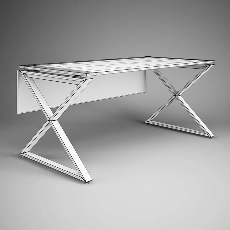 Office Desk 3D model_0