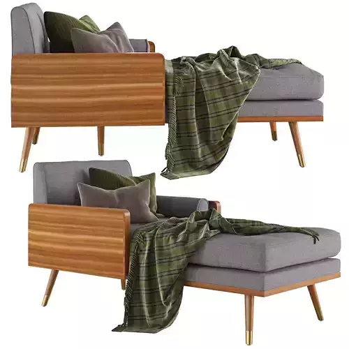 Cape Chaise Minimalist Wooden Chaise Lounge