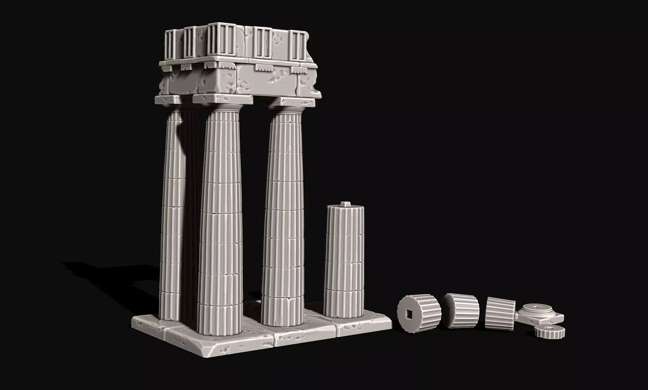 Partenon columns - Scenery for wargames - Diormas - Railway 3D print model