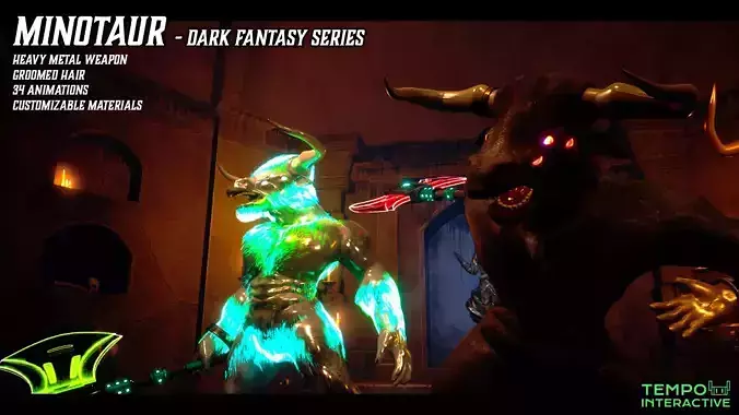 Minotaur - Dark Fantasy  Low-poly 3D model