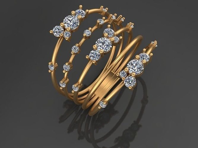 Gem ring 3D print model