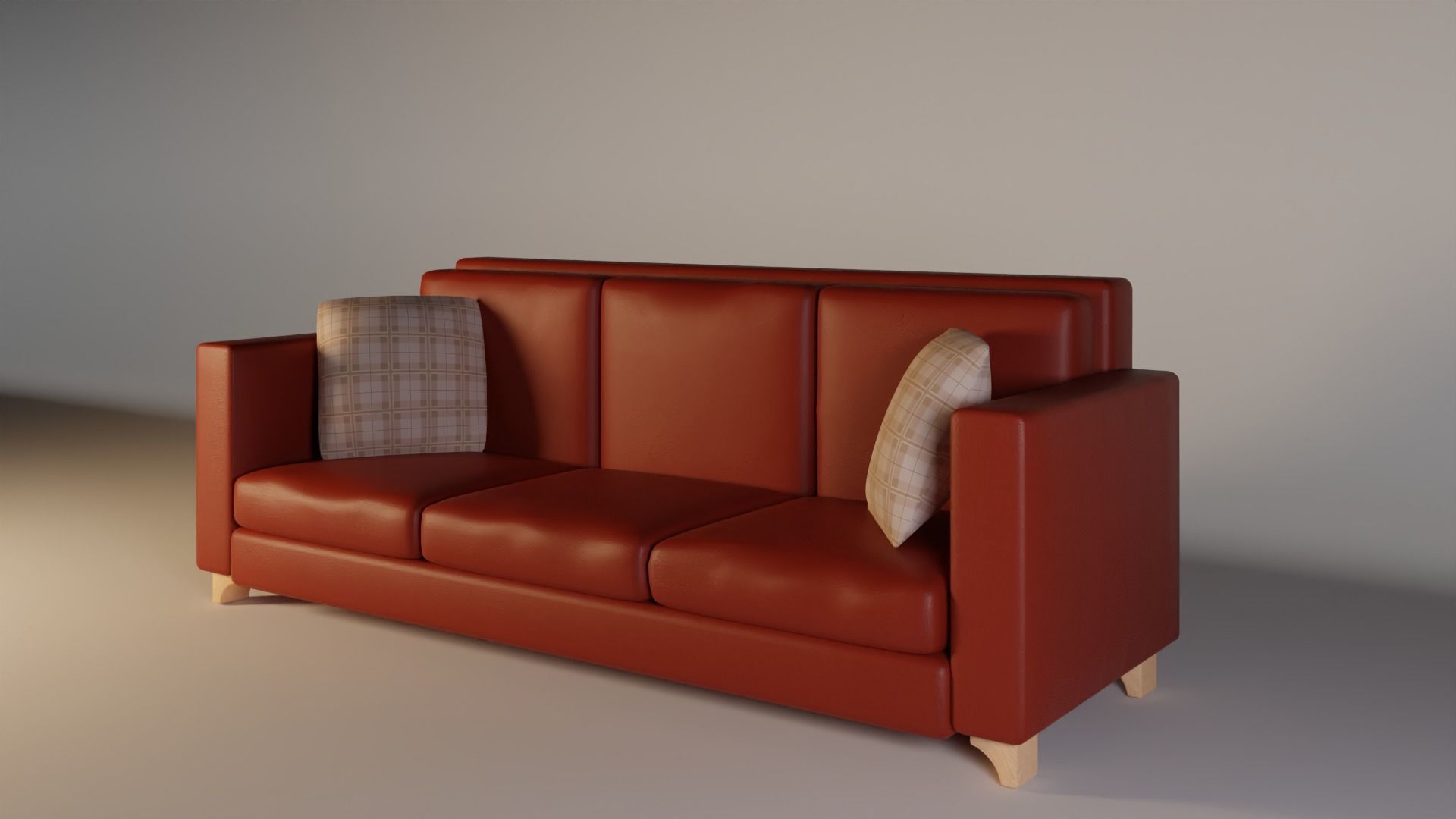 Sofa for render Low-poly 3D model_11
