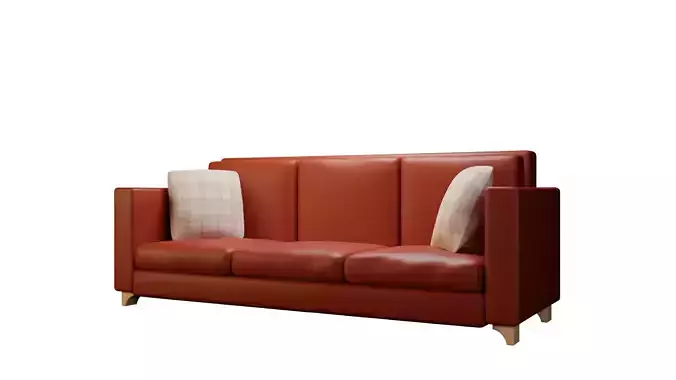 Sofa for render Low-poly 3D model