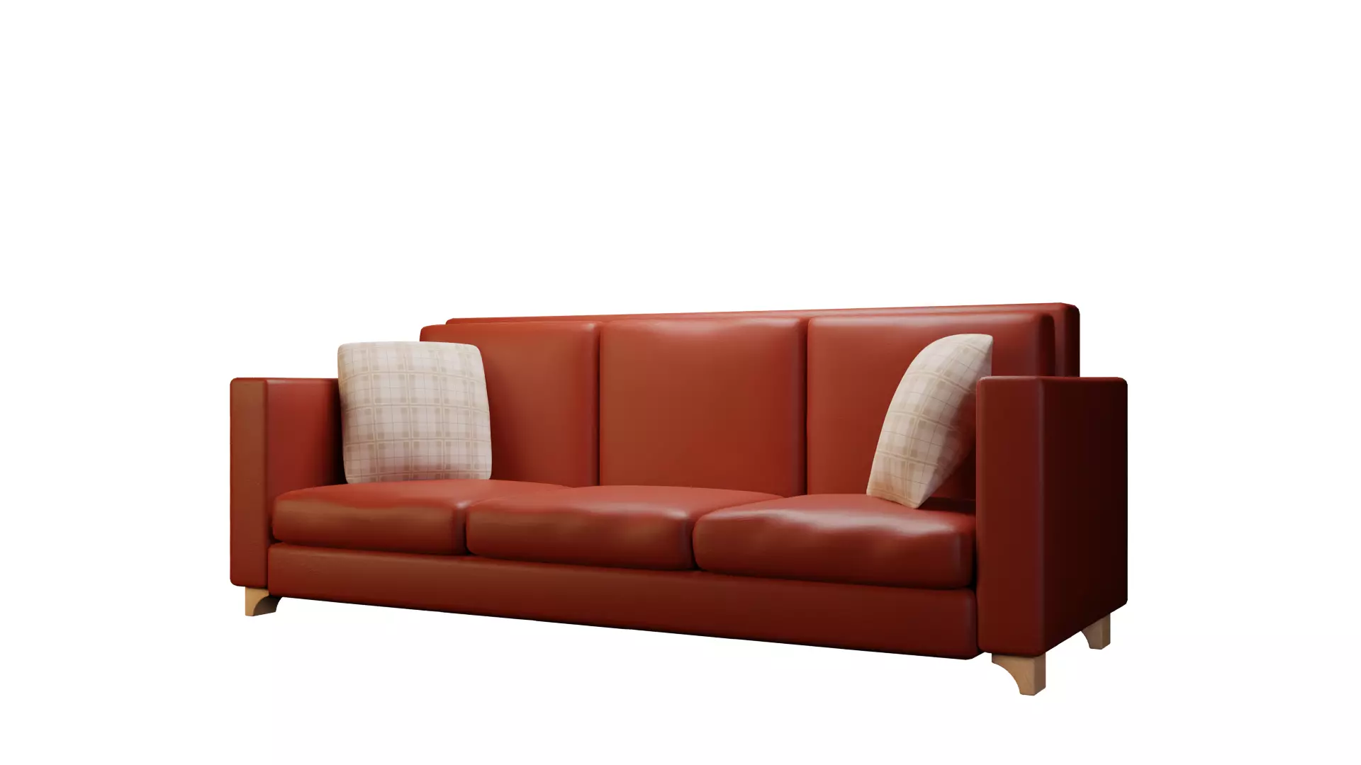 Sofa for render Low-poly 3D model_0