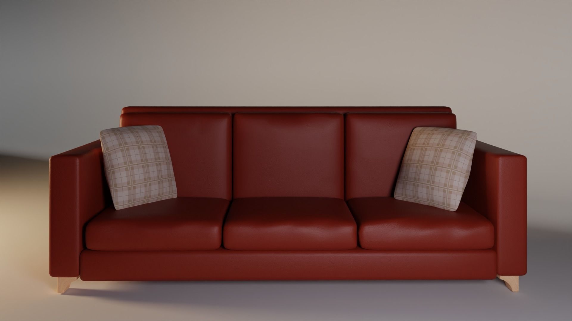 Sofa for render Low-poly 3D model_10
