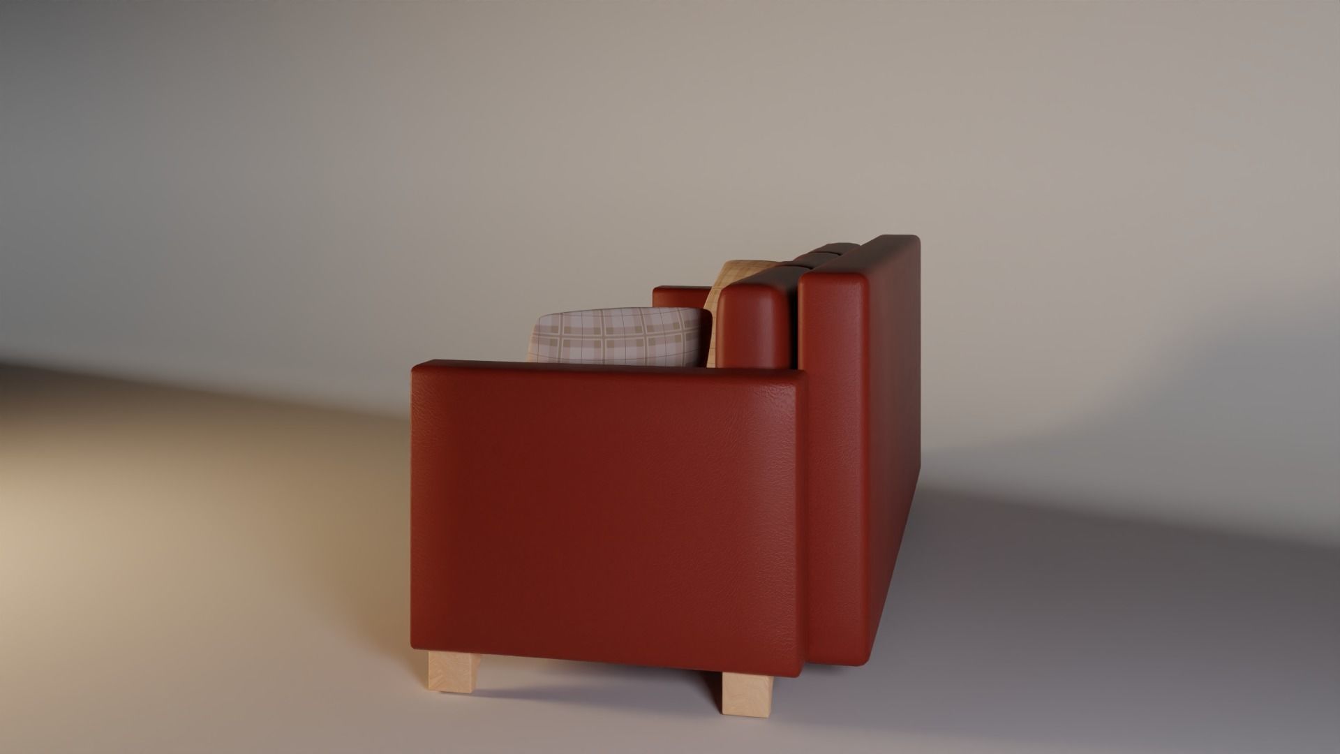 Sofa for render Low-poly 3D model_6