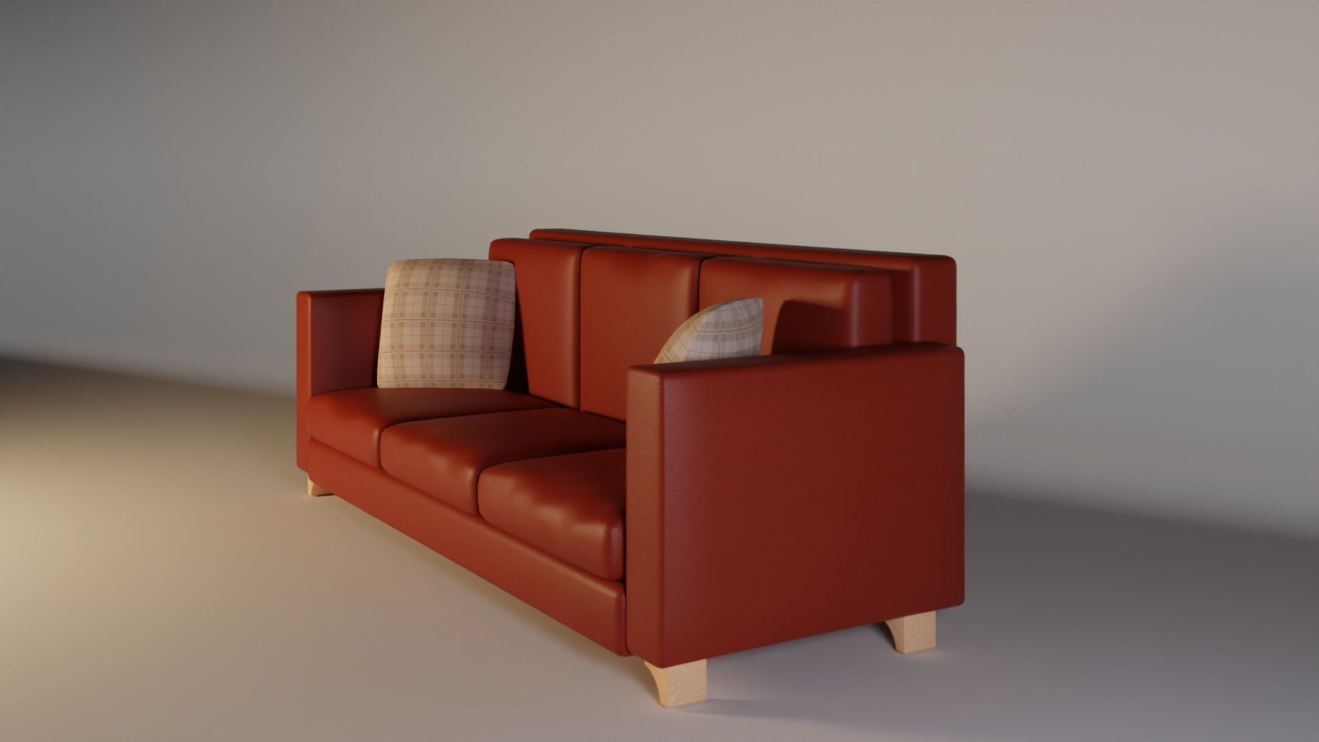 Sofa for render Low-poly 3D model_5