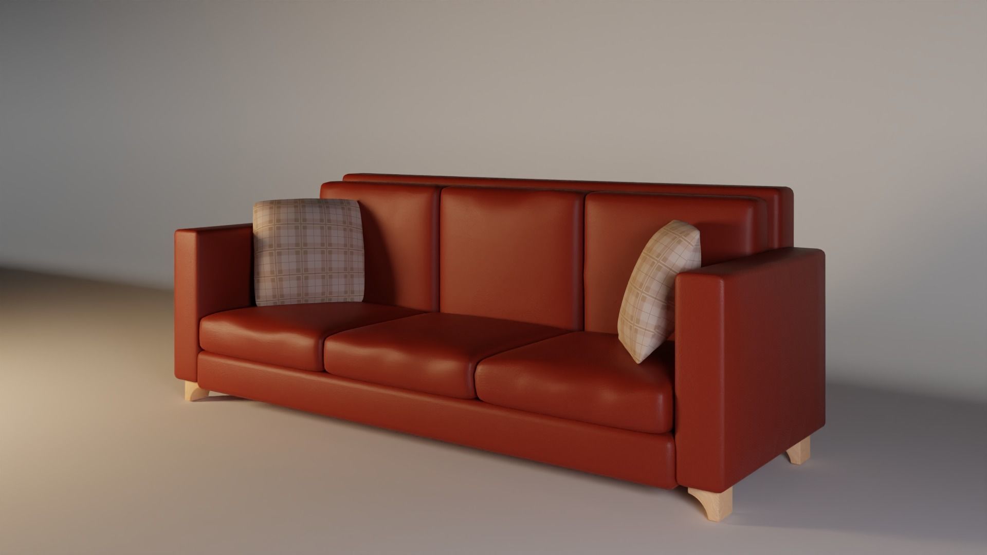 Sofa for render Low-poly 3D model_4