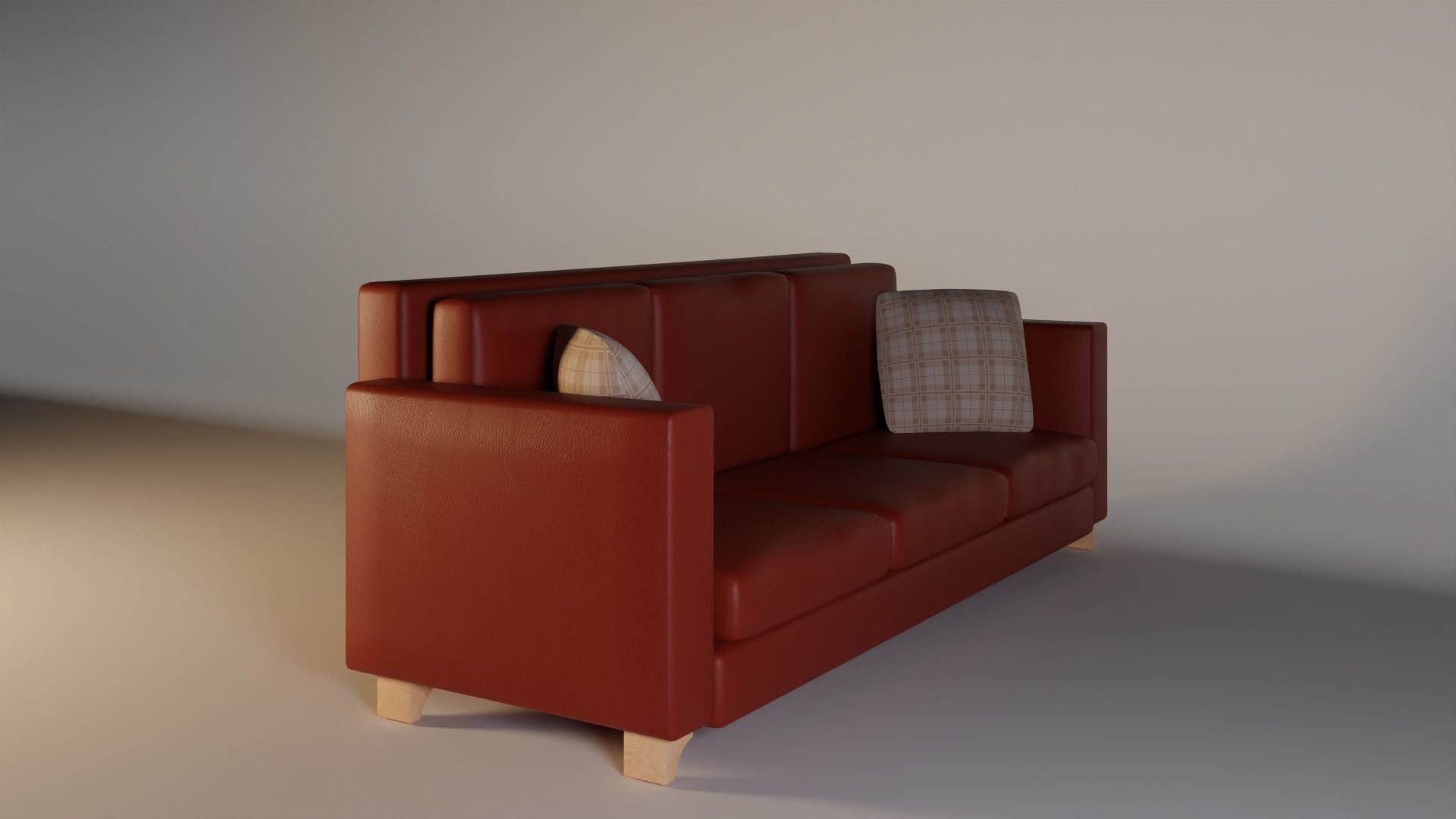 Sofa for render Low-poly 3D model_9
