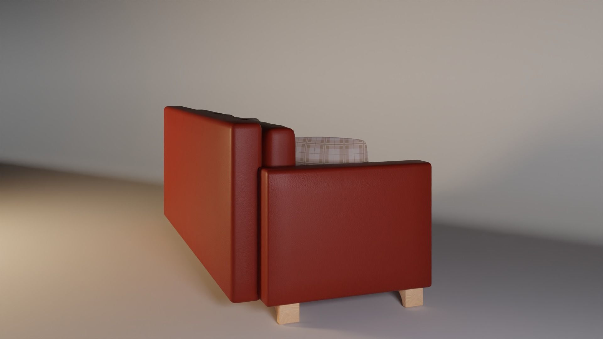 Sofa for render Low-poly 3D model_8