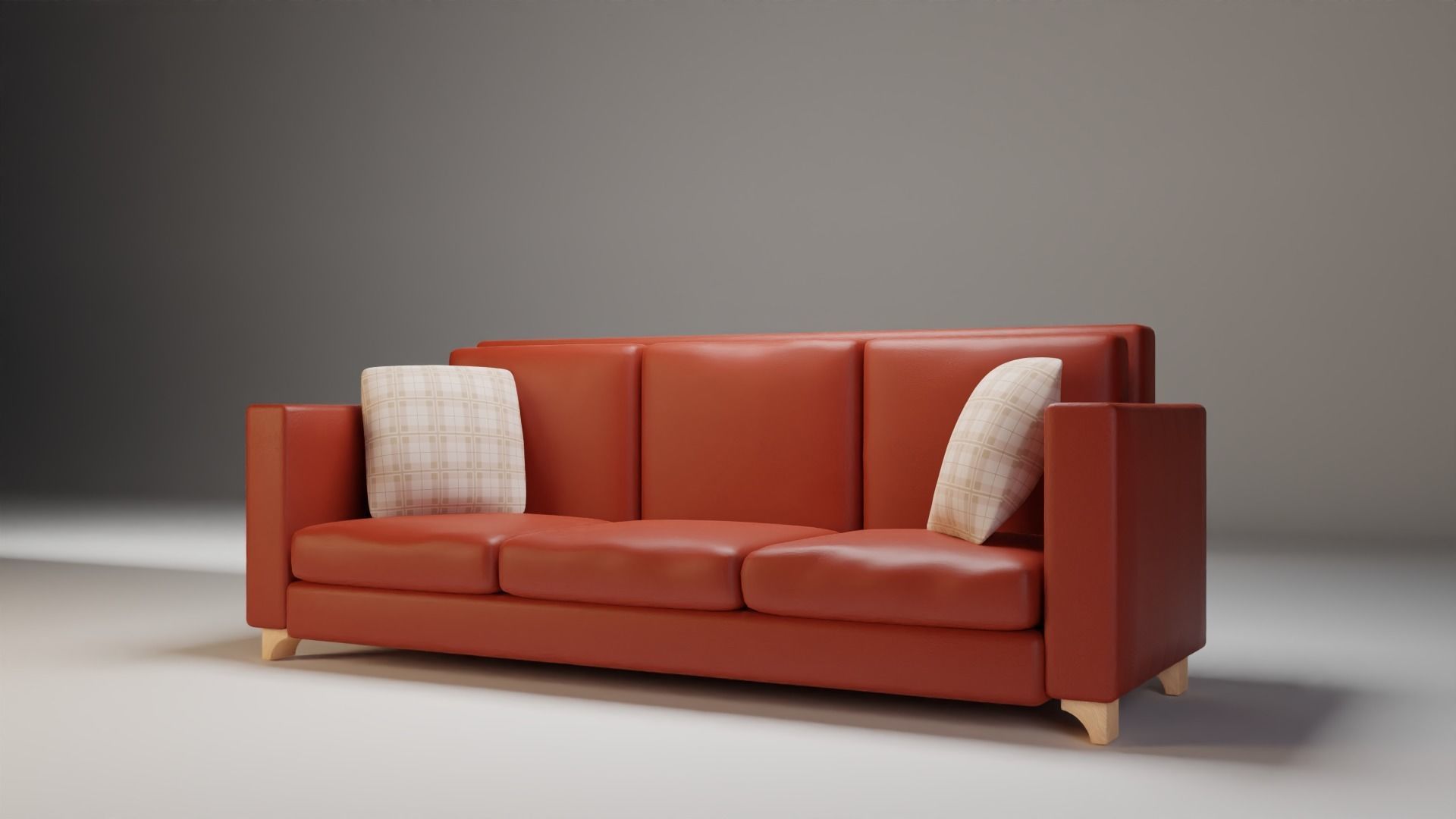 Sofa for render Low-poly 3D model_3