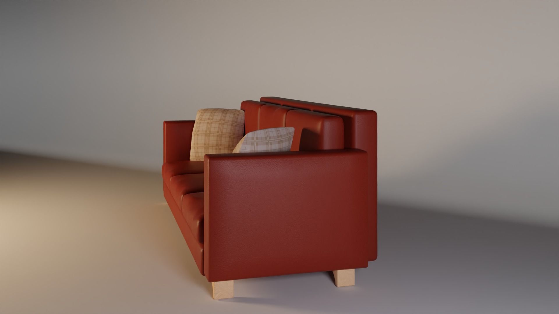 Sofa for render Low-poly 3D model_12