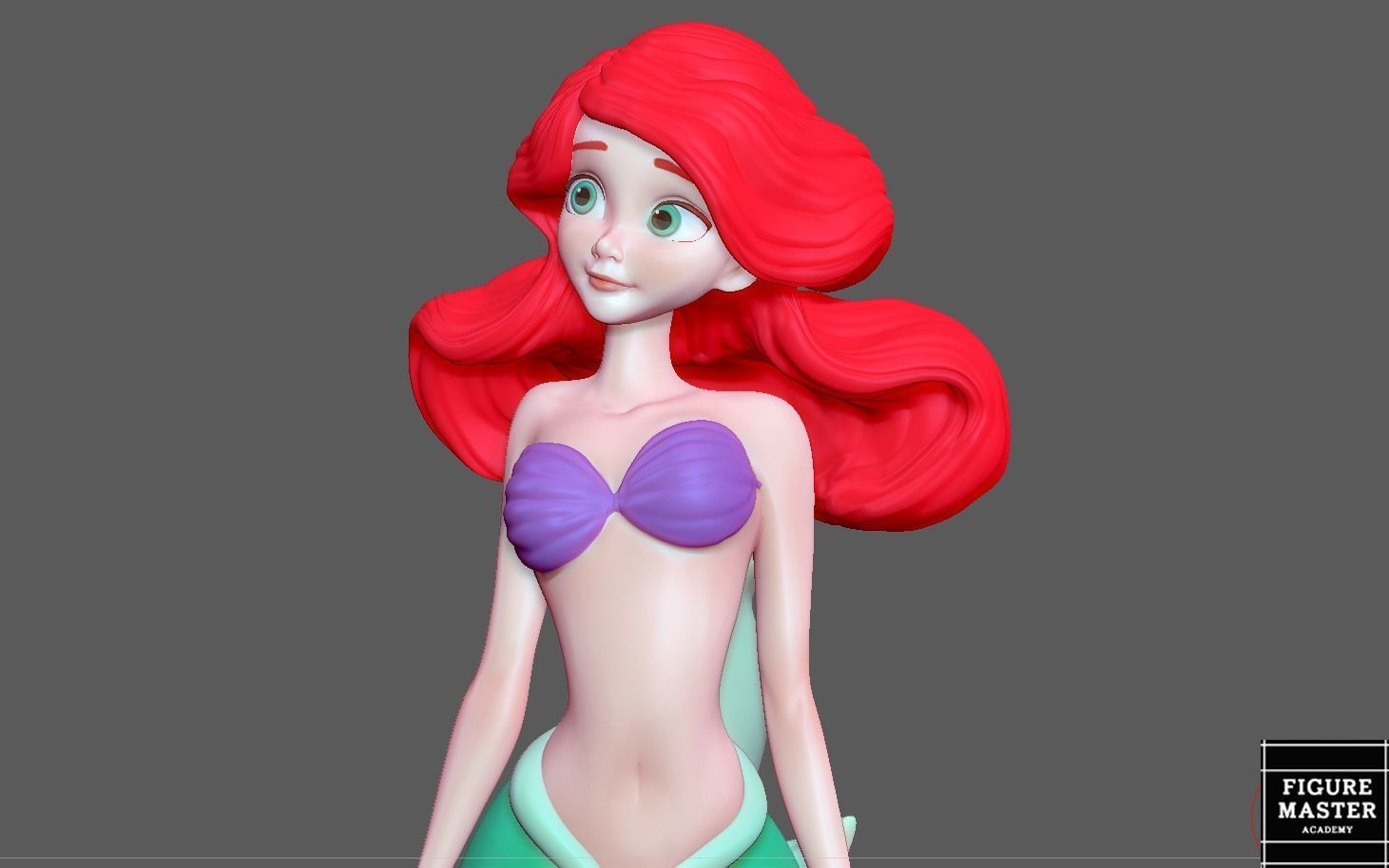 ARIEL LITTLE MERMAID 3 DISNEY ANIMATION princess 3D print model_12