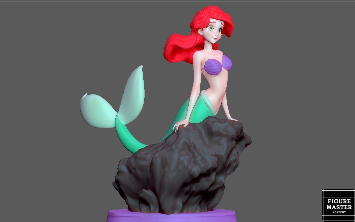 ARIEL LITTLE MERMAID 3 DISNEY ANIMATION princess 3D print model_5