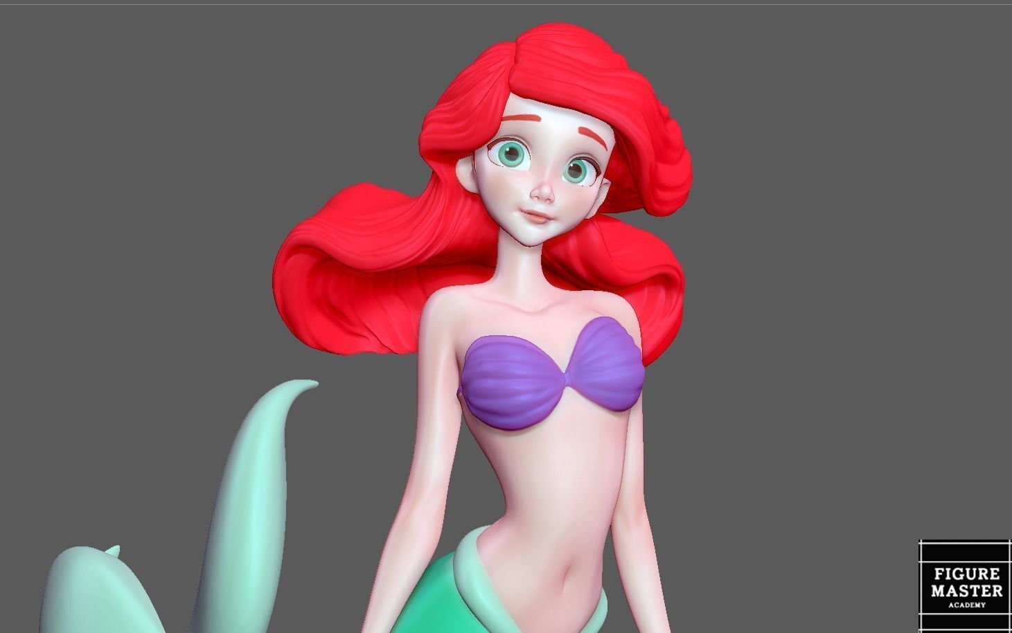 ARIEL LITTLE MERMAID 3 DISNEY ANIMATION princess 3D print model_10
