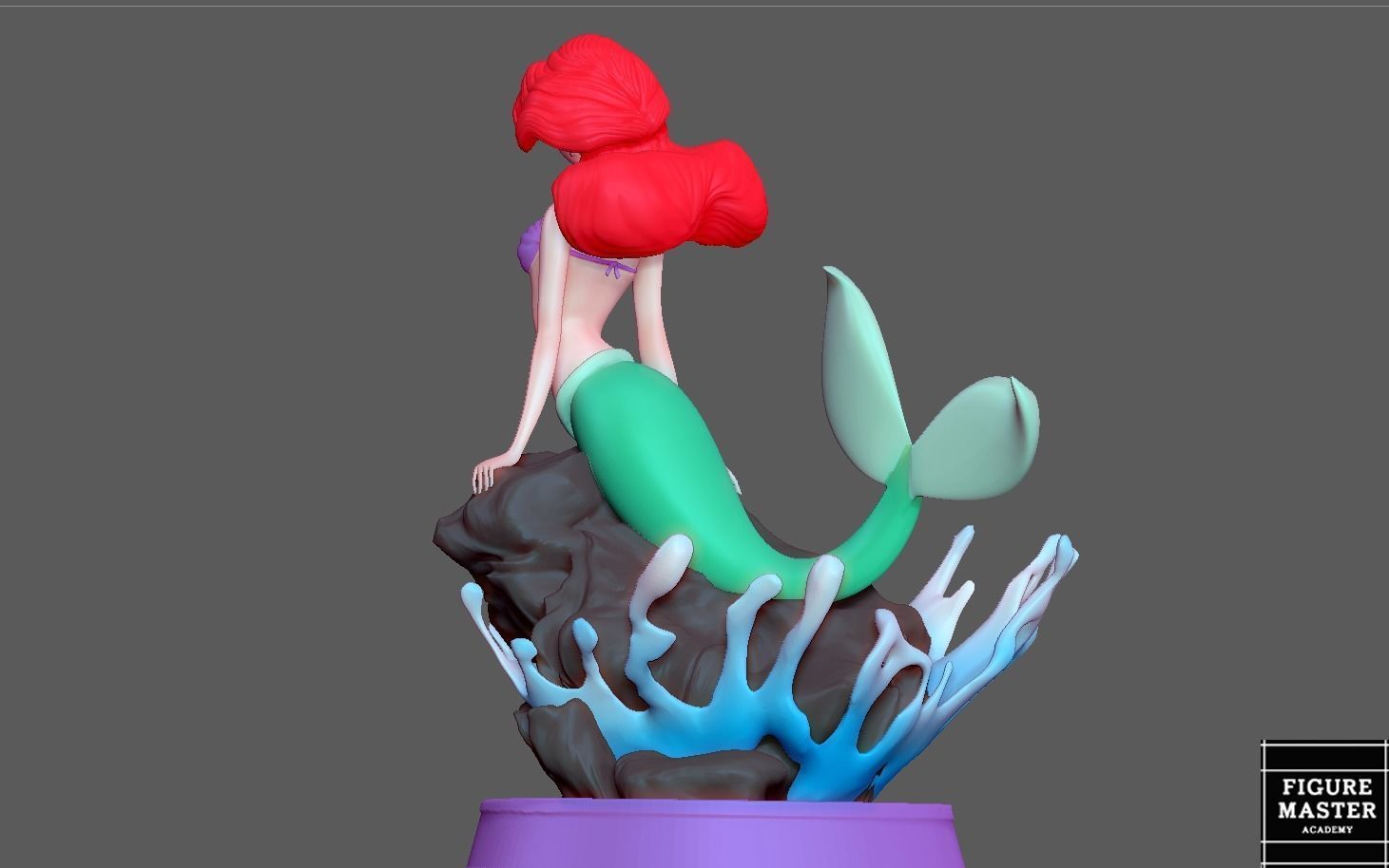 ARIEL LITTLE MERMAID 3 DISNEY ANIMATION princess 3D print model_9