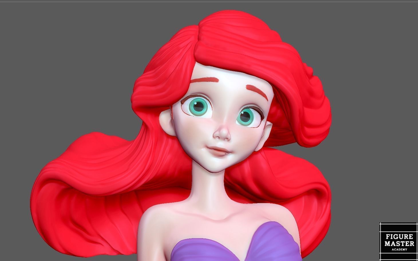 ARIEL LITTLE MERMAID 3 DISNEY ANIMATION princess 3D print model_3