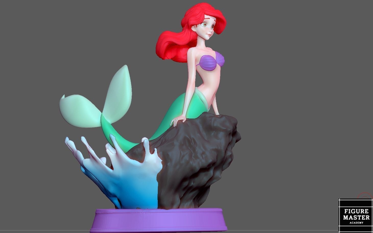 ARIEL LITTLE MERMAID 3 DISNEY ANIMATION princess 3D print model_6