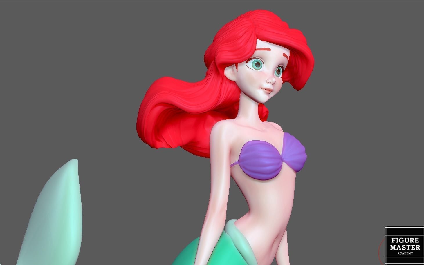 ARIEL LITTLE MERMAID 3 DISNEY ANIMATION princess 3D print model_11