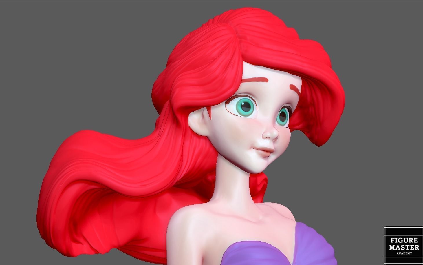 ARIEL LITTLE MERMAID 3 DISNEY ANIMATION princess 3D print model_4