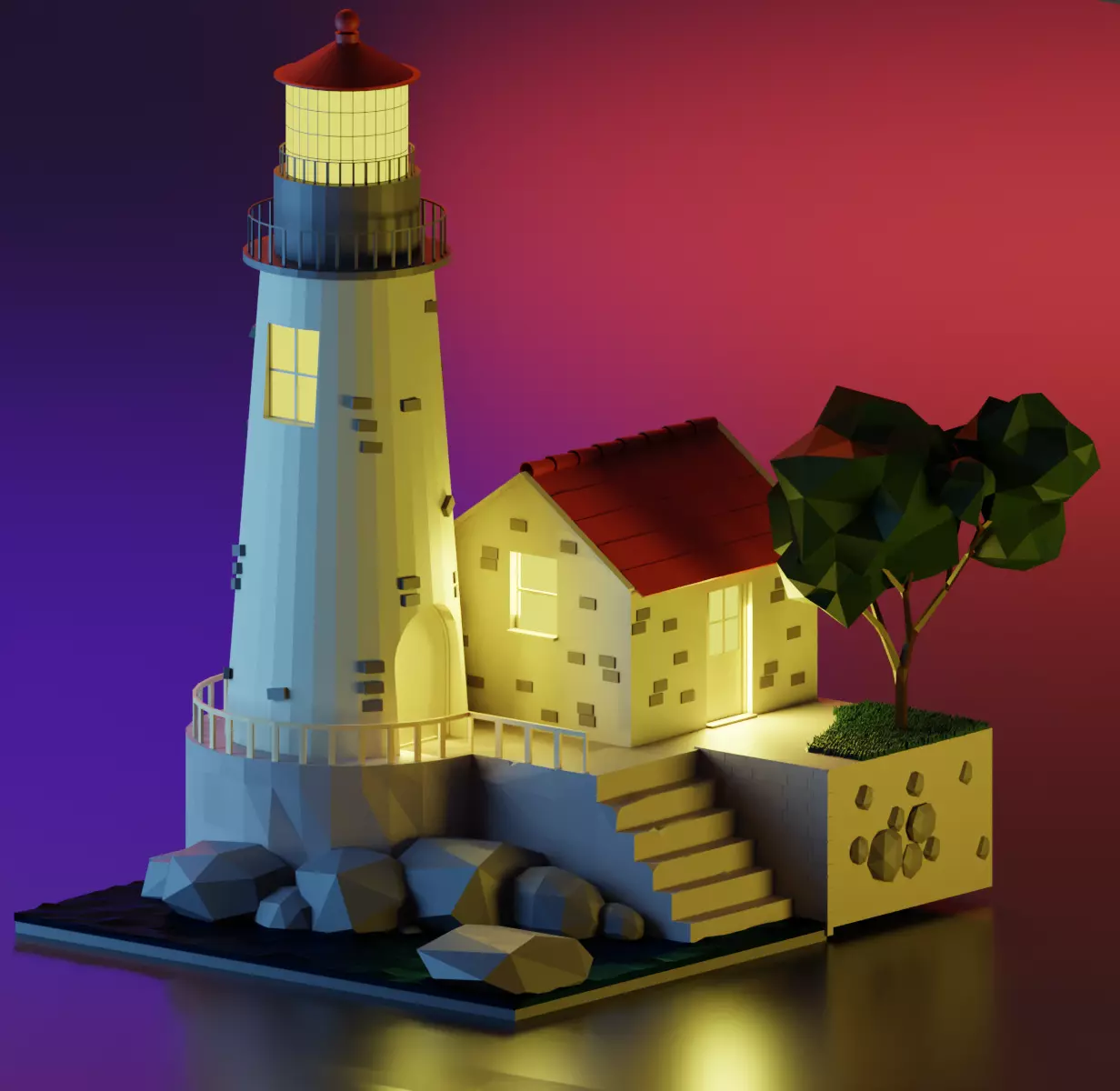 Home3 Low-poly 3D model_0
