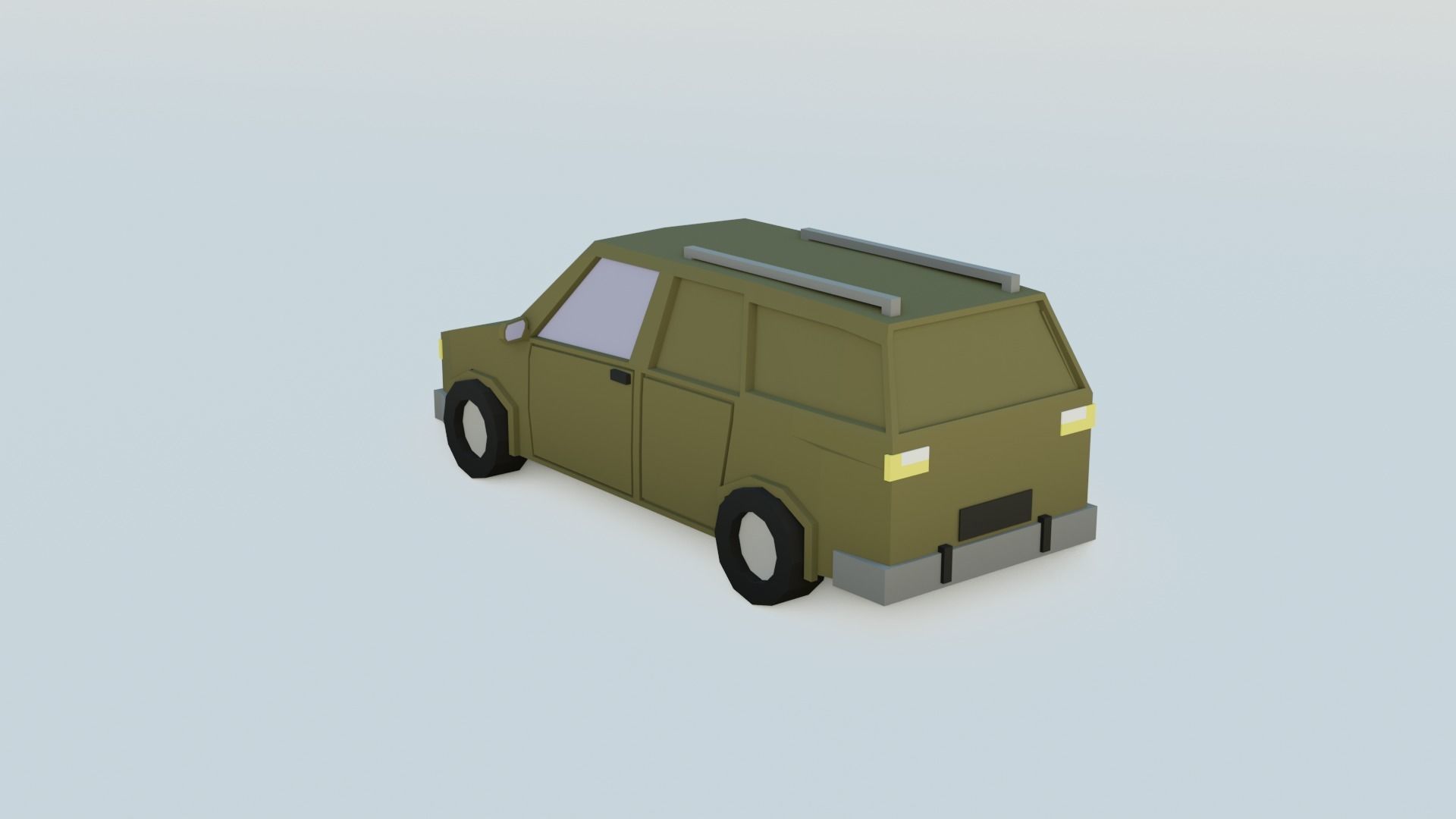 car 5 low poly Free 3D model_1