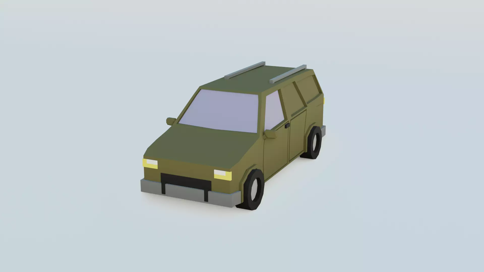 car 5 low poly Free 3D model_0