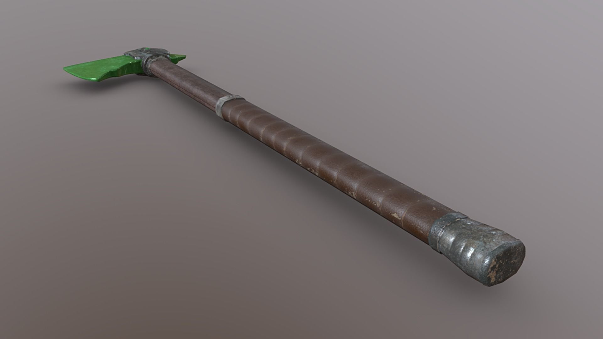Axe - Emerald Low-poly 3D model_4