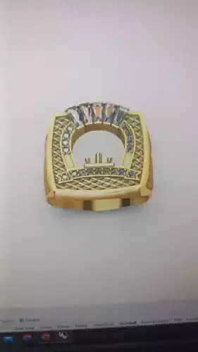 anillo de caballo con diamantes  3D print model