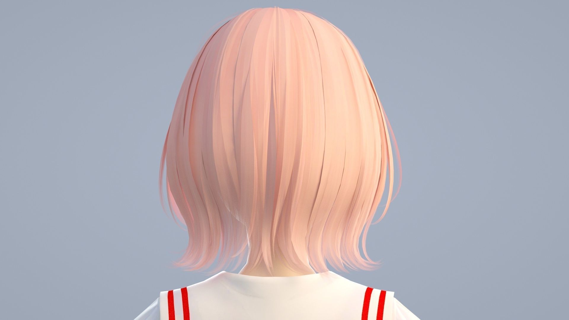 cartoon girl 3D model_4