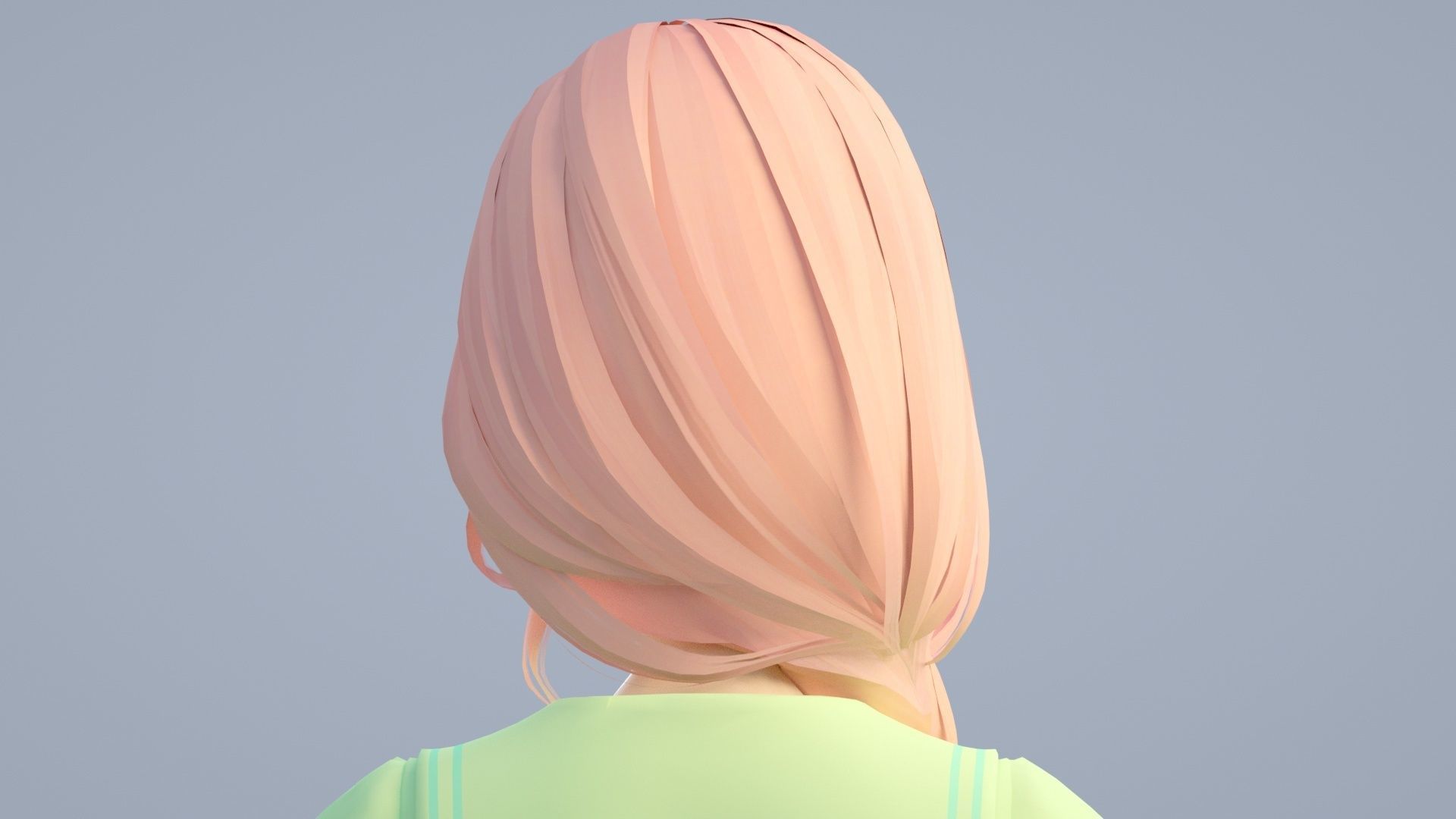 cartoon girl 3D model_6