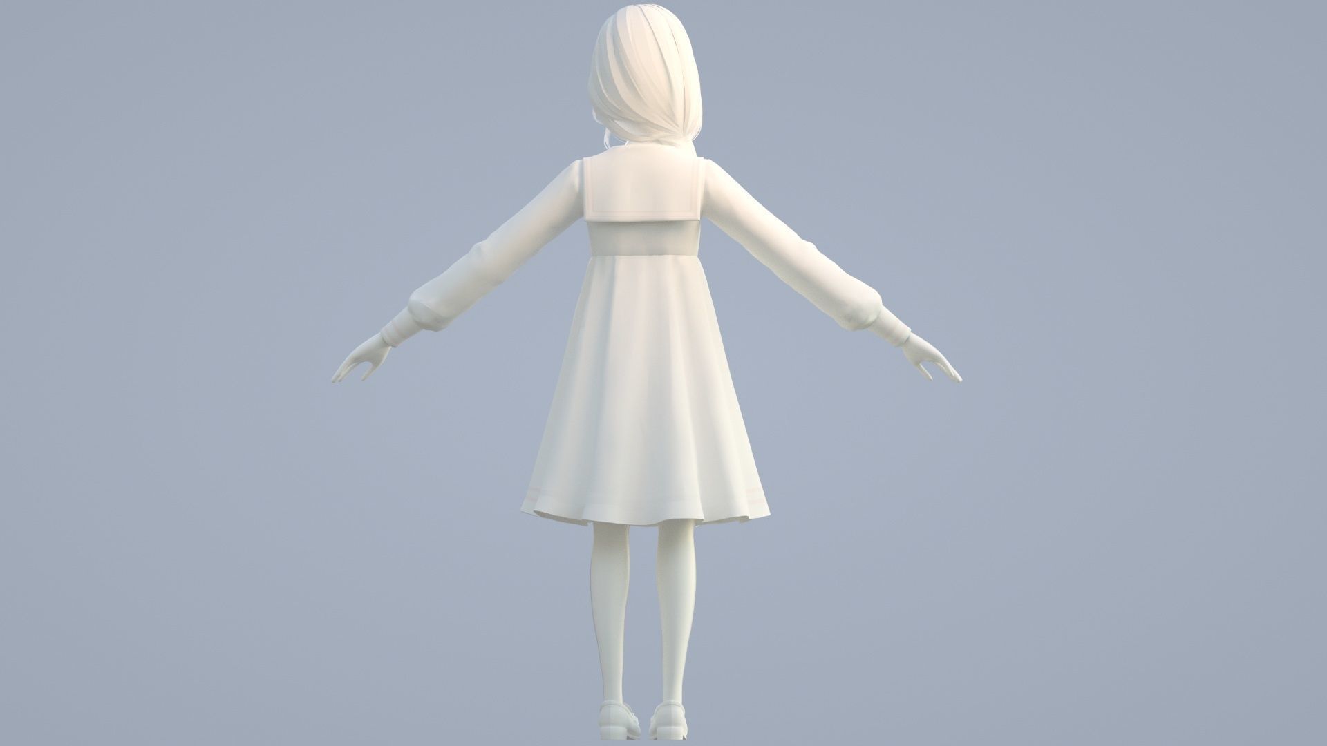 cartoon girl 3D model_27