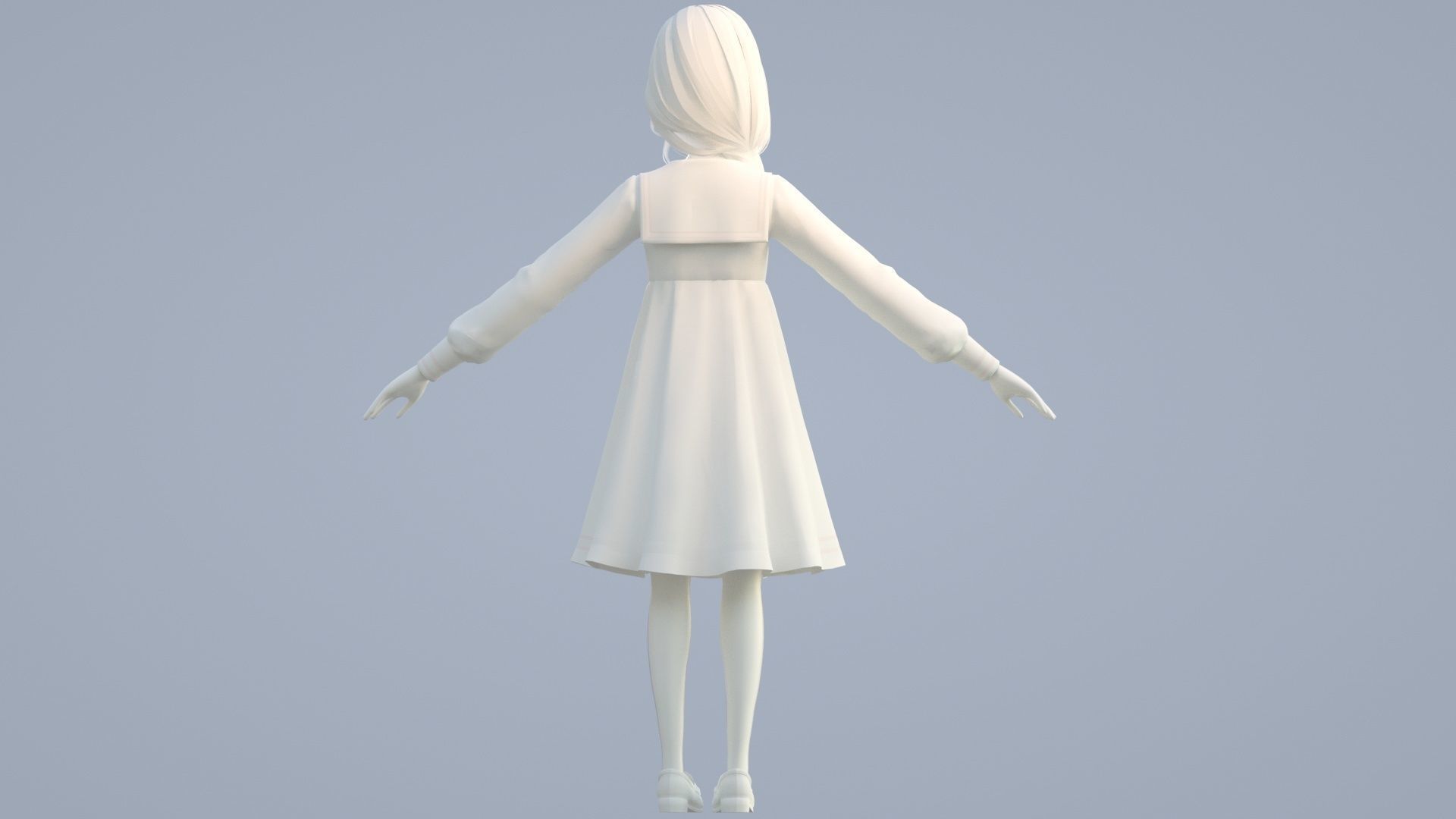 cartoon girl 3D model_28