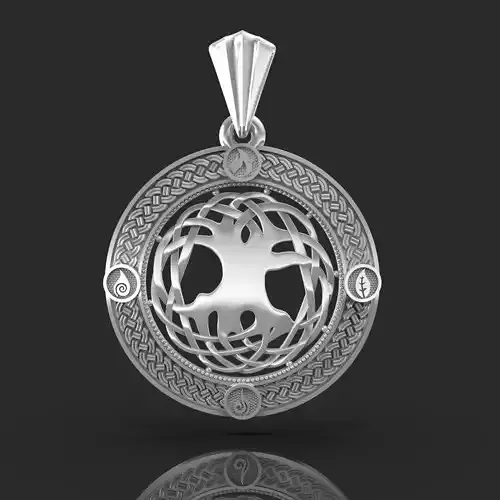 Pendant tree of life with the elements