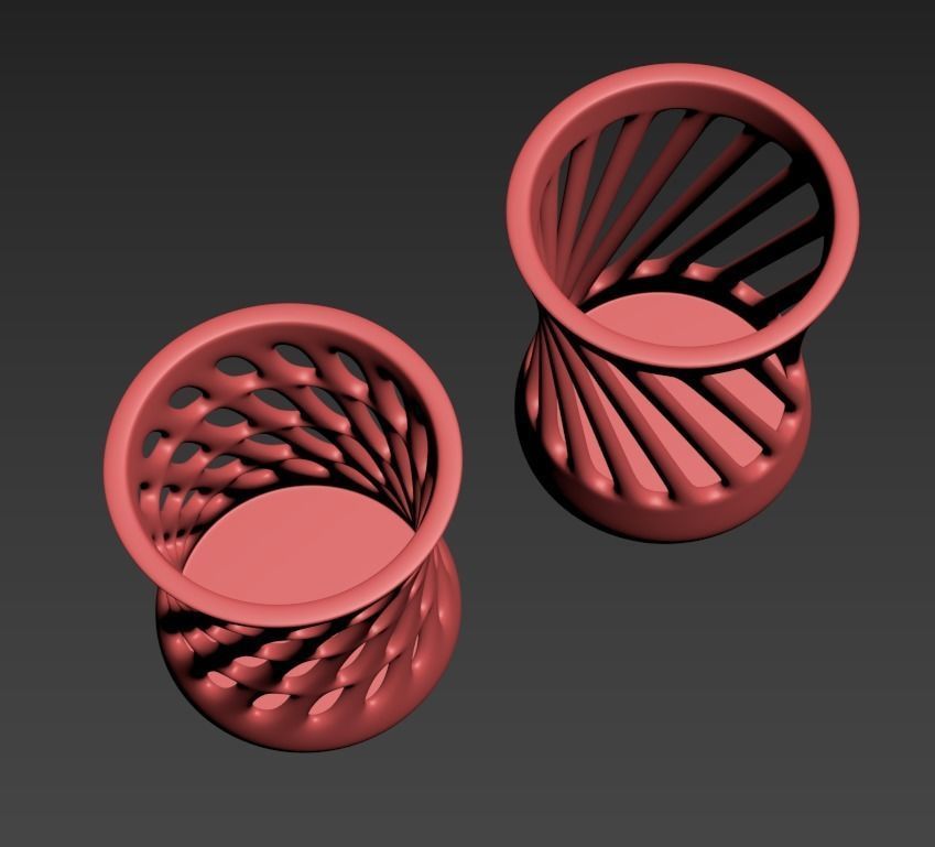 2 vases 3D print model_6