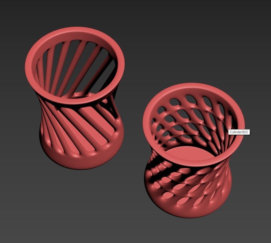 2 vases 3D print model_7