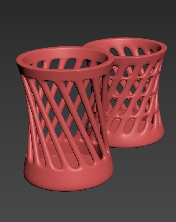 2 vases 3D print model_4