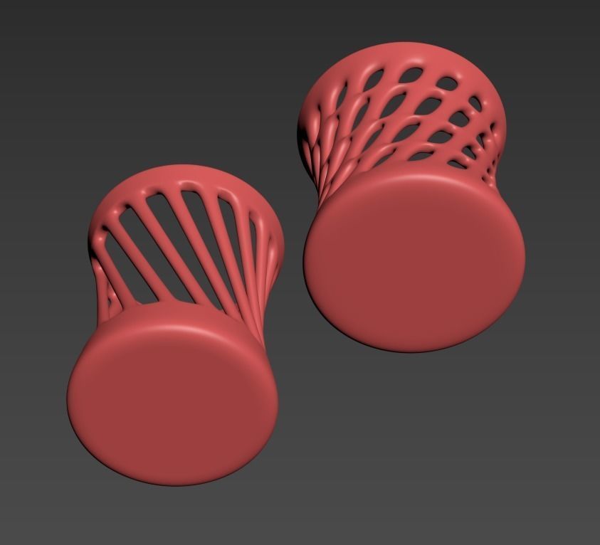 2 vases 3D print model_3