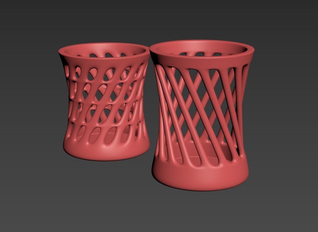 2 vases 3D print model_5
