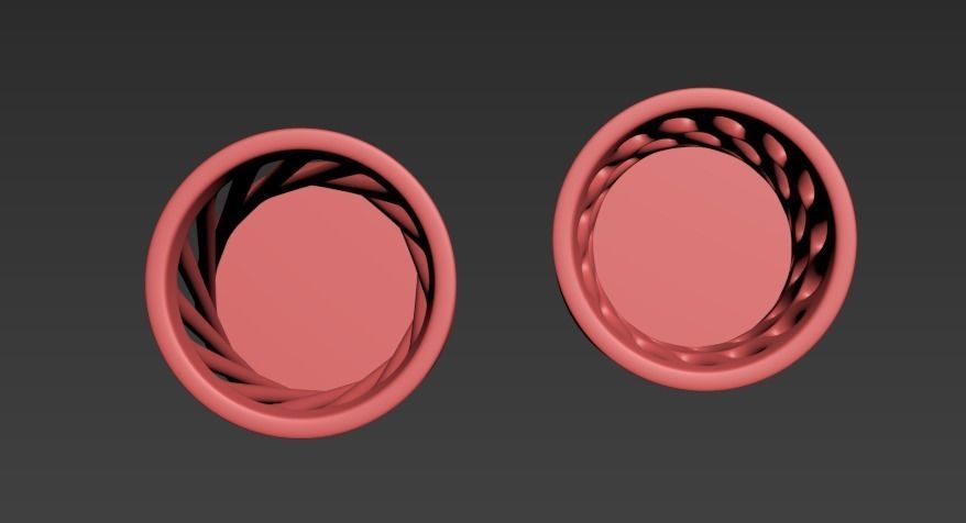 2 vases 3D print model_1