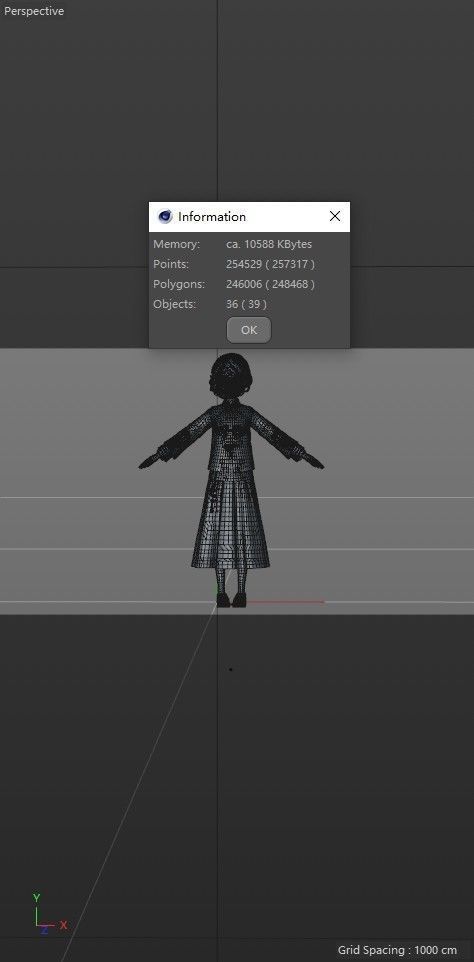 cartoon girl in Tang suit 3D model_16