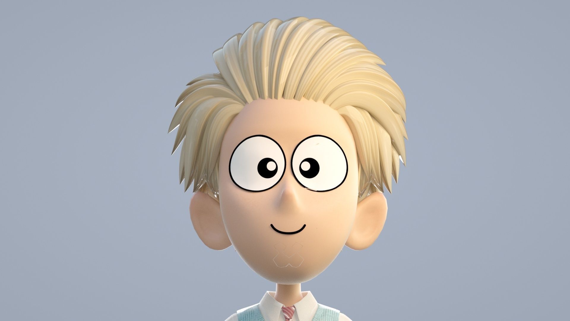 cartoon boy 3D model_1