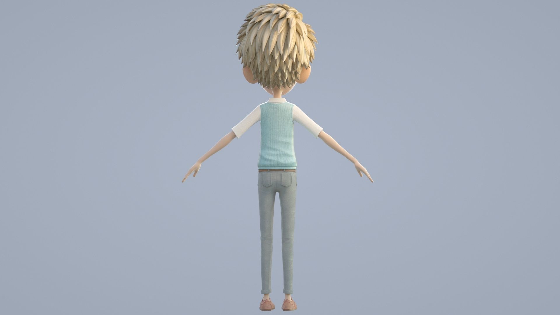 cartoon boy 3D model_12