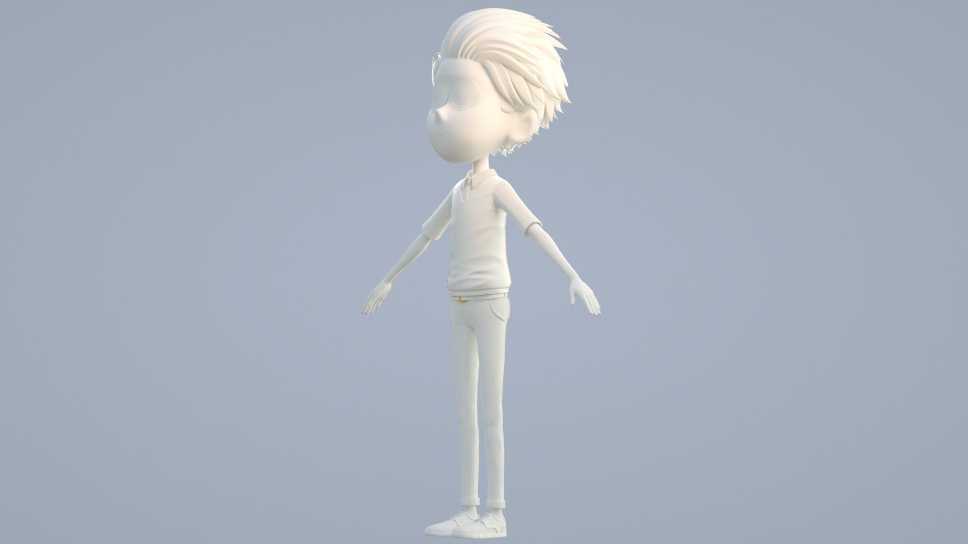 cartoon boy 3D model_14