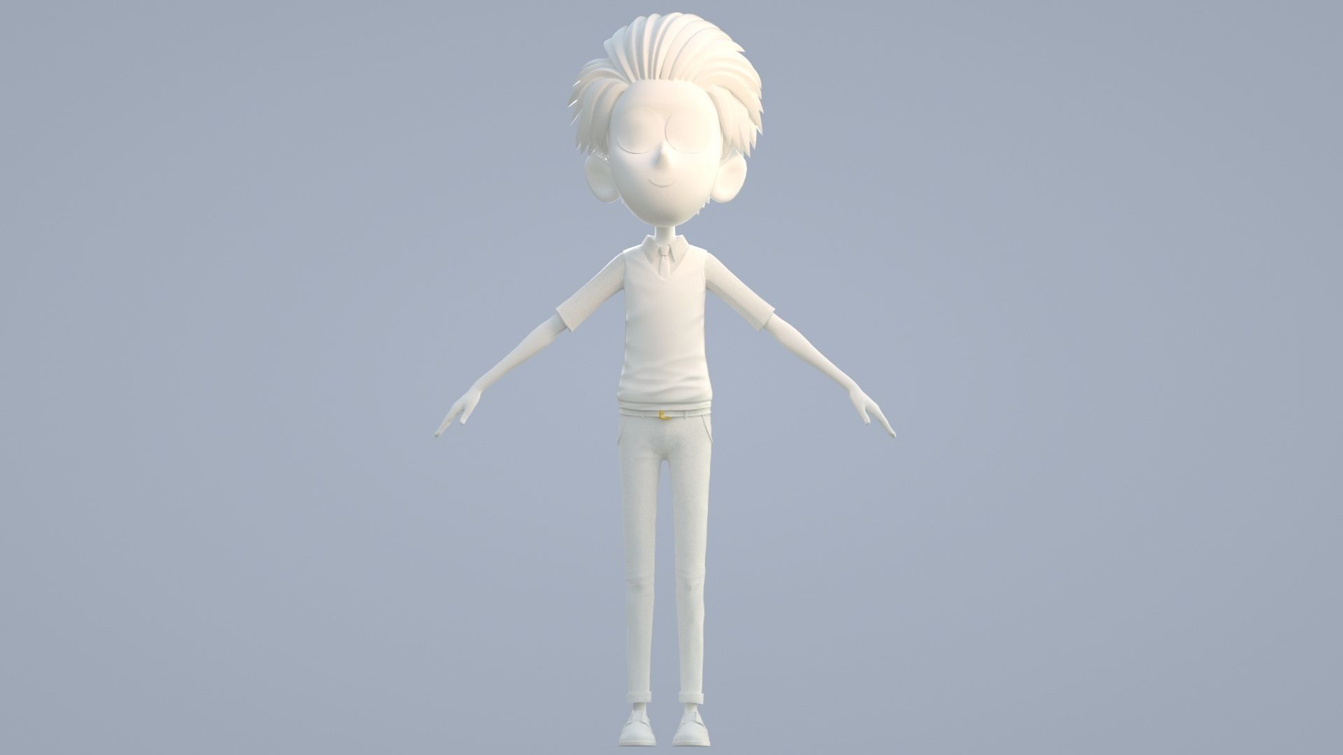 cartoon boy 3D model_13