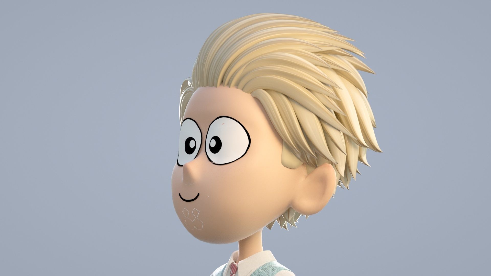 cartoon boy 3D model_5
