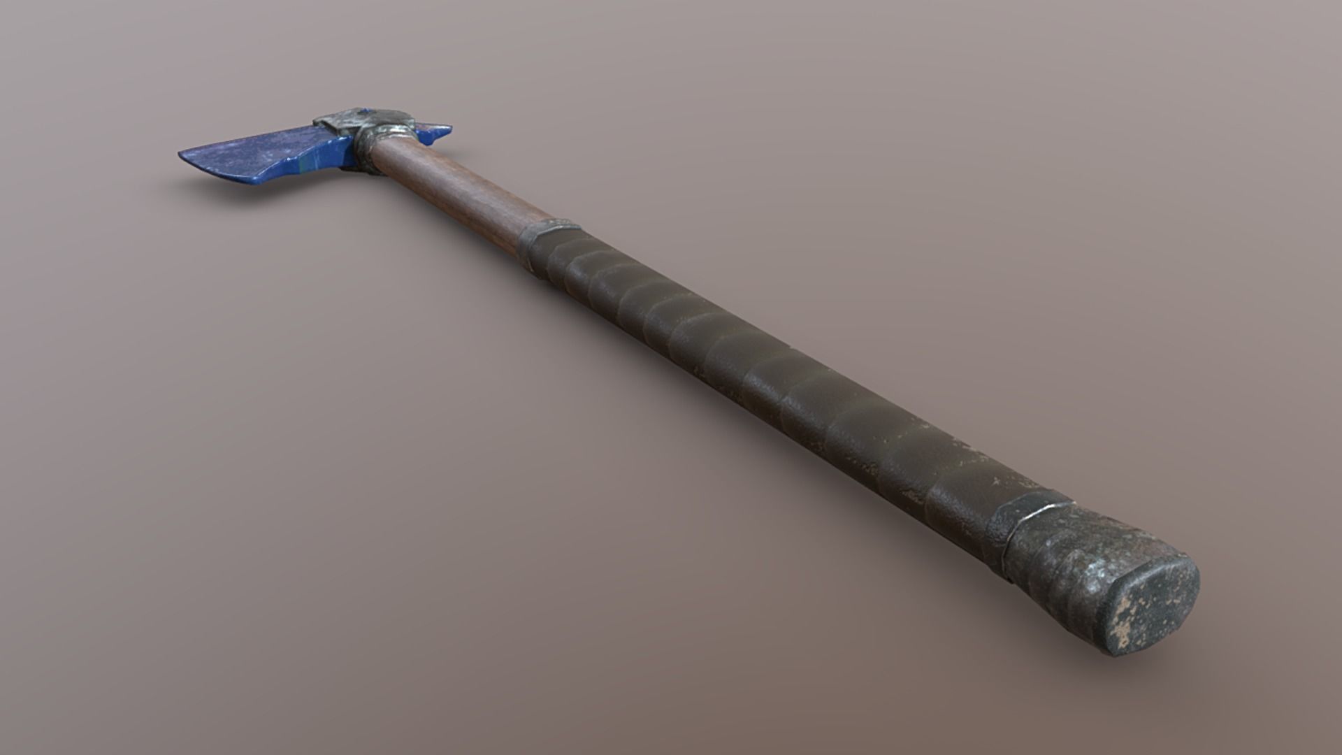 Axe - Sapphire Low-poly 3D model_4