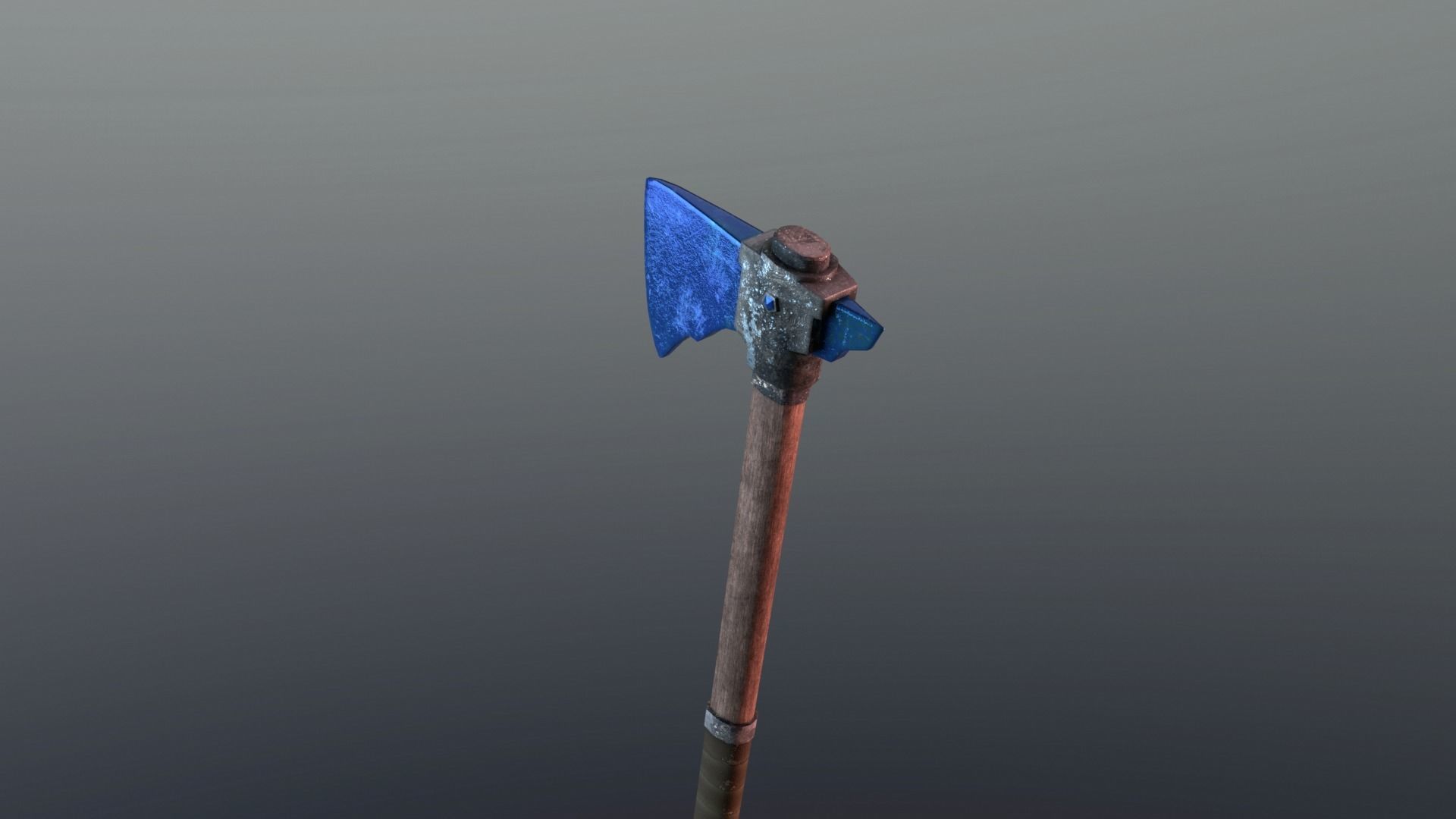 Axe - Sapphire Low-poly 3D model_2