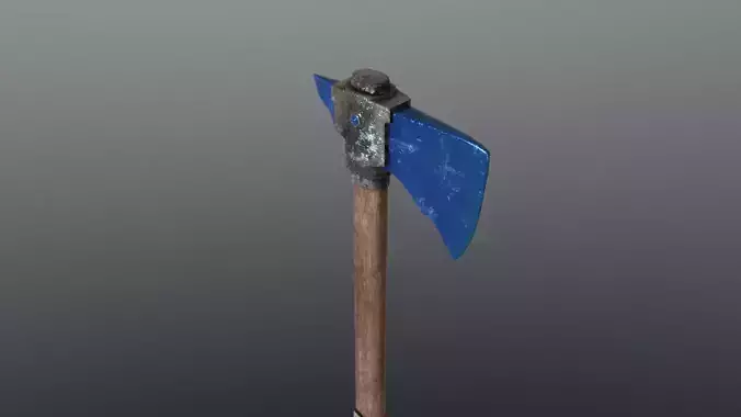 Axe - Sapphire Low-poly 3D model