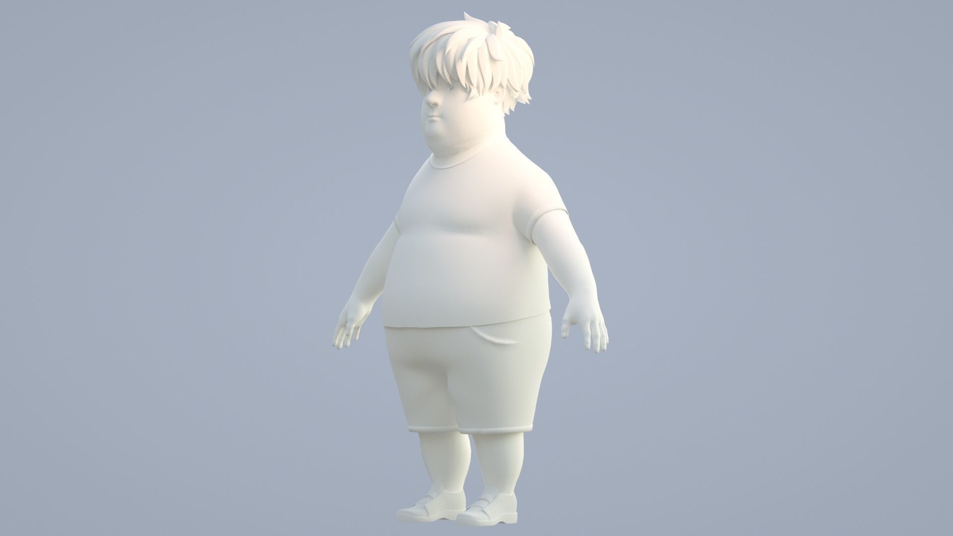 cartoon boy 3D model_10
